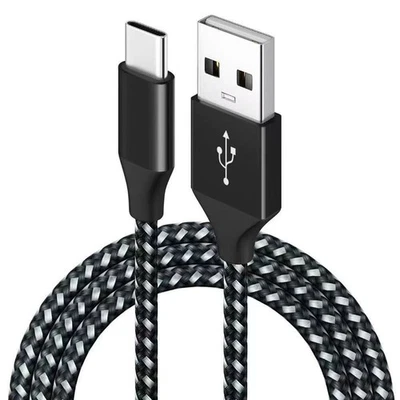 Cabo trançado USB-A para dados de carregamento rápido SYNC carregador cabo 3/6/10 pés de comprimento - Imagem 1 de 4