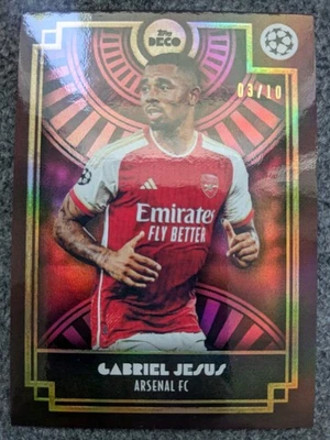 2023-24 TOPPS DECO UEFA CHAMPIONS LEAGUE GABRIEL JESUS RED PARALLEL#D03/10 - Image 1 of 2