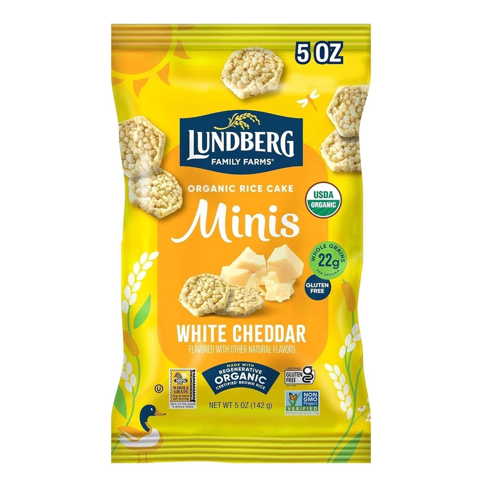 Lundberg Organic White Cheddar Rice Cake Minis, 5 Ounce - Image 1 of 1