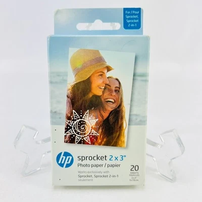 HP Sprocket Zink Photo Paper 2x3" for HP Sprocket Photo Printers, 20 Sheets - Image 1 of 4