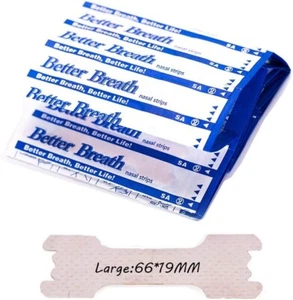 100pcs BETTER BREATH Nasal Strips Easy Stop Snore Right Sleep Anti Snoring Large - Picture 1 of 7