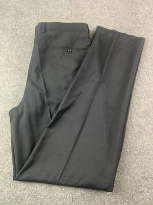 Pantalones de vestir de lana Loro Piana para hombre hechos en Italia Super 110’s talla 36 negros Foto 1 de 4