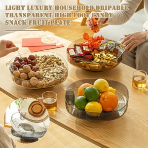 Clear Fruit Drain Tray with Removable Base Reusable Easy Cleaning Candys - Picture 1 of 15
