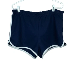 Pantalones Cortos De Colección Años 70 Broderick Azul Marino Pista Gimnasio Grandes 36-38 - Imagen 1 de 3
