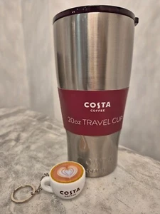 Costa 20OZ Travel Cup / Mug & Keyring - Stainless Steel - Brand New - Picture 1 of 5