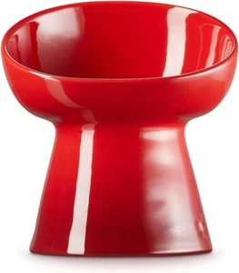 Le Creuset High Stand Deep Pet Bowl Dog Cat Fubility Mint Pink Red Yellow White - Picture 1 of 27
