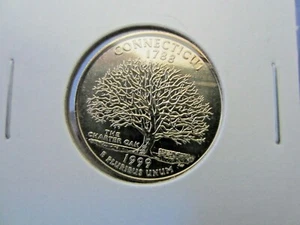 1999- D CLAD Connecticut Quarter MINT STATE NC BU Upper Grading Range - Picture 1 of 2