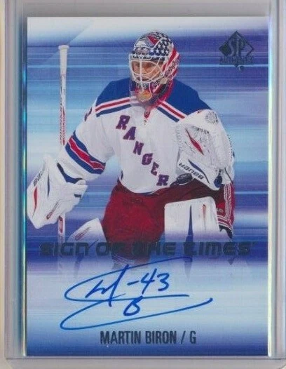 2015-16 SP Authentic Sign Of The Times AUTO Martin Biron New York Rangers - Image 1 of 1