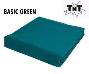 TNT Billiard Pool Table Felt Cloth w/Teflon 9' Cut Bed & Rails * Basic Green * - Picture 1 of 1