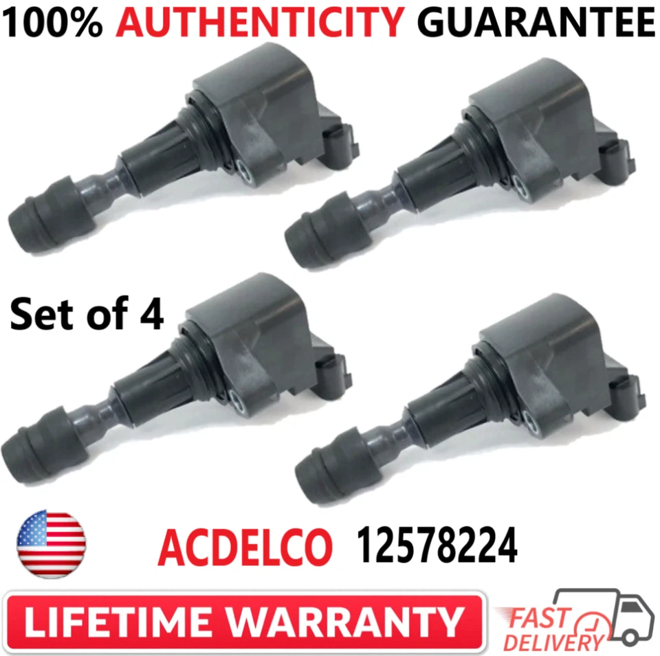 Bobinas de encendido x4 OEM ACDELCO para Buick Chevrolet GMC Pontiac 2005-2017 12578224 Foto 1 de 4