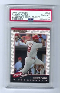 2001 Donruss Baseball's Best-Bronze #156 Albert Pujols Cardinals RC PSA 8 NM-MT - Picture 1 of 2