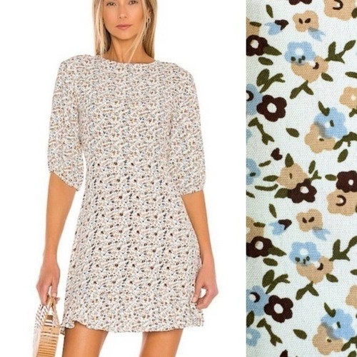 OFF WHITE Faithfull The Brand Sidonie mini abito floreale aurelia taglia 4 vendita al dettaglio $149