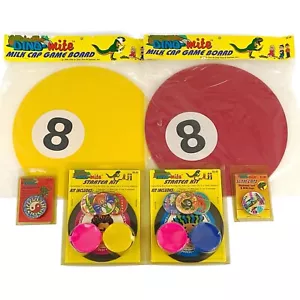 1990s Pogs Dino-Mite Milk Cap Game, Boards And Caps Sealed - Picture 1 of 7