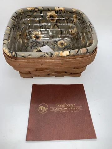 Longaberger 2007 Fall Colors 6.5” Berry Basket Hard Protector Liner NWT Cover