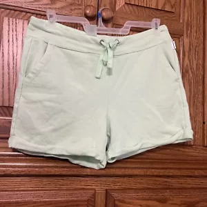 Calvin Klein Jeans Mint Green Shorts Sz Large Women’s Draw String. - Picture 1 of 2