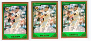 2007 Bowman Draft Gold #BDP11 Tim Lincecum Rookie RC 3 Card Lot - Picture 1 of 1