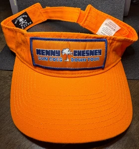 😎 Kenny Chesney Visor Strap Orange Sun Goes Down Tour No Shoes Nation Free Ship - Picture 1 of 4