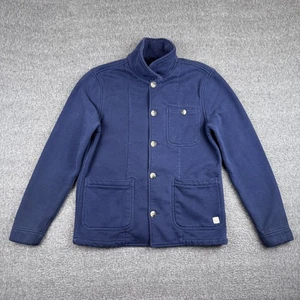 Chaqueta de Tareas Tejidas Doyle Capa Marina Para Hombres Pequeña Azul Informal Botón Pesada - Imagen 1 de 9