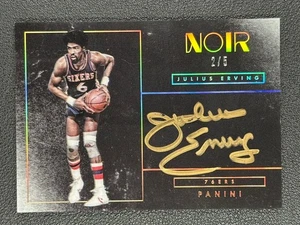2015 Panini Noir Color Julius Erving Gold Auto 3/5 SSP#Z - Picture 1 of 2