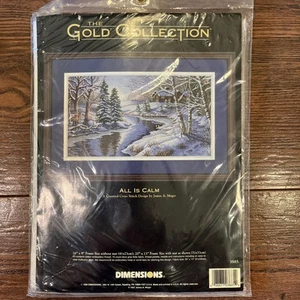 New Gold Collection Counted Cross Stitch All is Calm Meger Dimensions Kit 1998 - Imagen 1 de 4