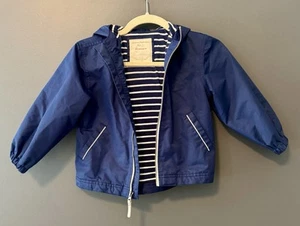 Hanna Andersson Navy Blue Hooded Zippered Jacket. Size 100cm Size 4. Unisex. - Picture 1 of 3