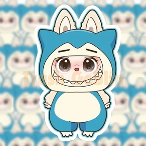 Pegatina de vinilo Labubu - Snorlax - por Trash Goblin - Imagen 1 de 1