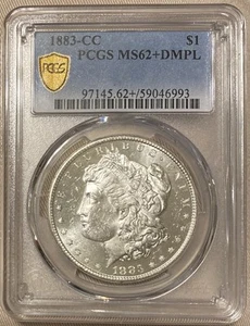 1883-CC Morgan Silver Dollar PCGS MS62+ DMPL - Deep Mirror Proof Like Plus Grade - Picture 1 of 4