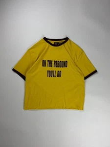 Vintage Firefly Cropped Ringer Tee / Y2K Graphic T Shirt / Skate / Medium Yellow - Picture 1 of 4