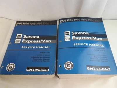 Chevy Express GMC Savana 1996 furgoneta taller de reparación conjunto manual 96 G1500 G2500 G3500 Foto 1 de 4