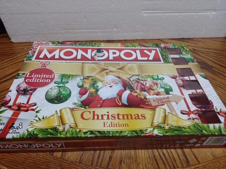 Winning Moves Christmas Edition Monopoly Board Game Complete  - Image 1 of 4
