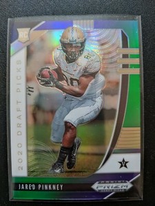 2020 Panini Prizm Draft Picks Jared Pinkney Green Prizm #137 #57/199 RC
