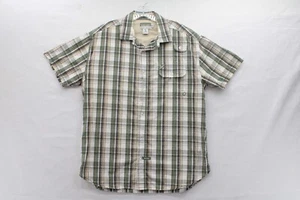 VTG Ecko Unltd Shirt Men's Large Green Plaid Short Sleeve Button Up Street Wear - Picture 1 of 7