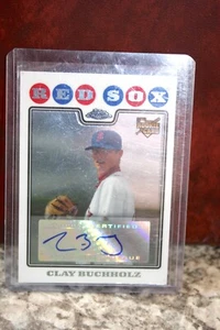 Tarjeta Clay Buchholz 2008 Topps Chrome Rookie RC Auto SP Boston Red Sox ¡Sin bateador! - Imagen 1 de 11