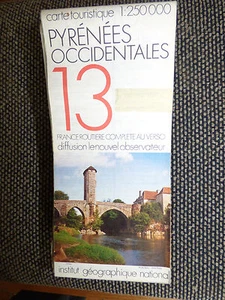 Carte IGN 1:250000 pyrenees occidentales  n°13 Bi Carte 1976 - Picture 1 of 1