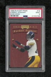 1996 PLAYOFF PRIME BOSS HOGS #18 KORDELL STEWART PSA 9 MINT POP 1 STEELERS - Picture 1 of 1
