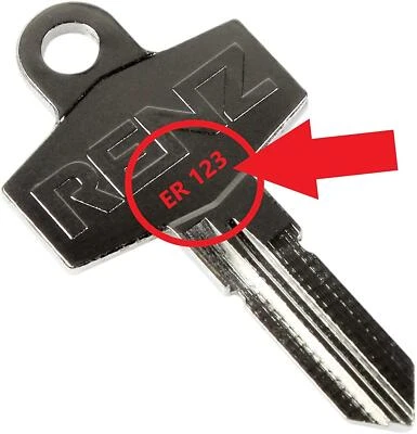 RENZ Ersatzschlüssel nach Code für RENZ Briefkasten ER 001 bis ER 500