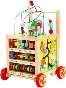 Carrello Primi Passi, Multiattività, In legno per bambini, Gioco Interattivo  - Foto 1 di 8