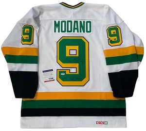 MIKE MODANO SIGNED & INSCRIBED CCM NORTH STARS 1991 STANLEY CUP JERSEY PSA COA - Picture 1 of 5