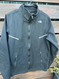 THE NORTH FACE Windwall Boys Zip Up Lightweight Black Jacket *Size XLARGE 18/20 - Picture 1 of 6