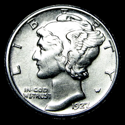 1927-S Mercury Dime Silver ---- Stunning Coin ---- #GG072 Cover