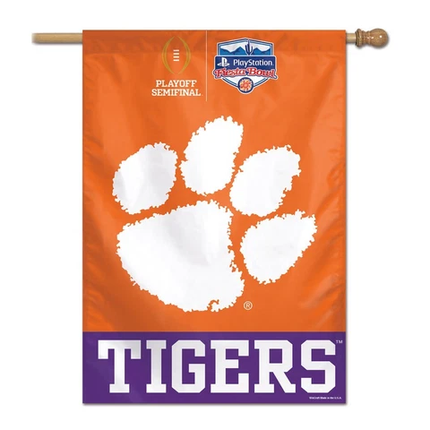 CLEMSON TIGERS 2016 PLAY STATION FIESTA BOWL 27"X37" BANNER FLAG NEW WINCRAFT Cover