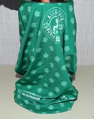 Vaude Allgäuer Büble Bier- Multifunktionstuch Schlauchschal grün Edelweiß Motiv