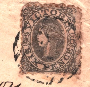 Australia VICTORIA Cover *85* Warringa? Numeral 6d GB Lancaster 1863 ZK160 - Picture 1 of 12