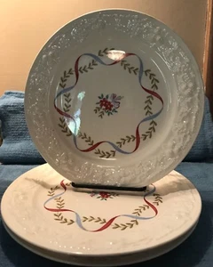 Vintage Homer Laughlin Eggshell Nautillus American Regency Berry Plates Set of 3 - Picture 1 of 12
