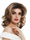 Women's Lacefront Lace Wavy Topped 80s Diva Blonde Brown Balayage Wig