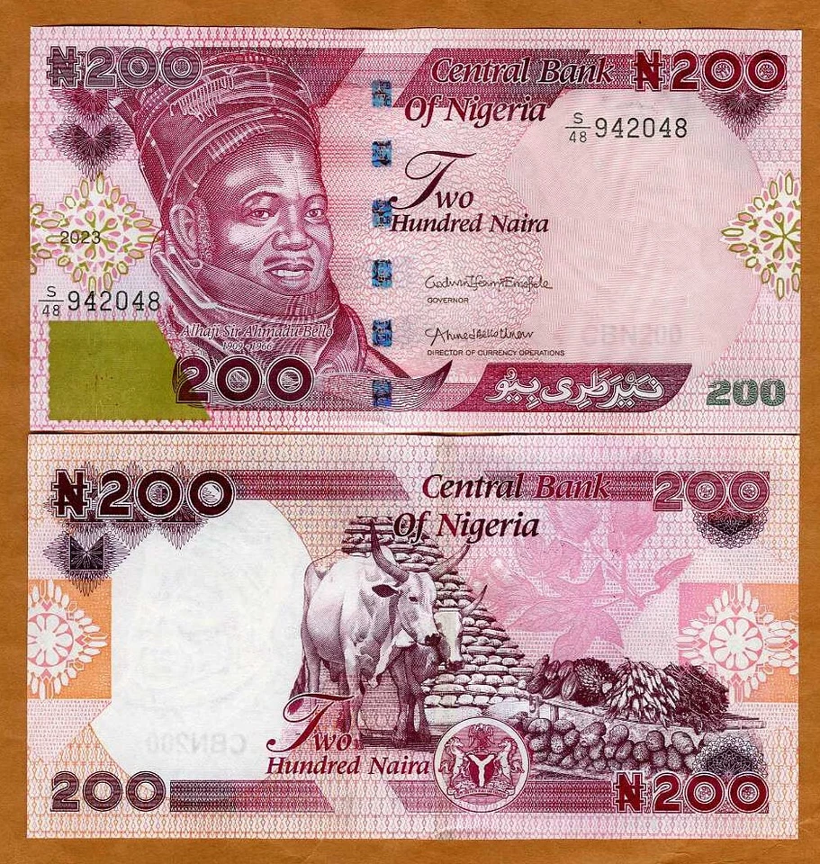 Nigeria, 200 naira, 2023, P-W47, UNC   redesigned - Image 1 of 1