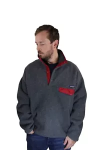 Vtg 90s Patagonia Synchilla Snap-T Pullover Fleece Jacket Mens XL Gray Sweater - Picture 1 of 9