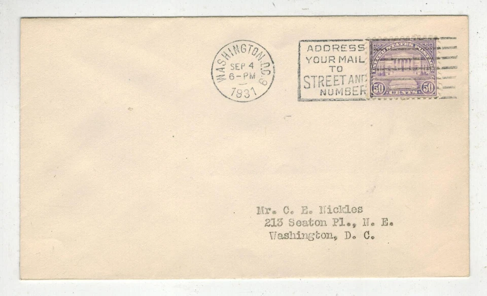 1931 ARLINGTON AMPHITHEATER 50c ISSUE #701 CE NICKLES FDC CV $425 Clean!! - Image 1 of 1