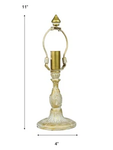 546G- DALE TIFFANY 4"X 11" DOME GOLD BASE ( REC- 6" TIFFANY SHADE ) - Picture 1 of 2