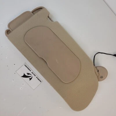 2000-2005 Buick LaSabre Sun Visor RH Passenger Side w/Light Mirror Tan OEM - Image 1 of 3